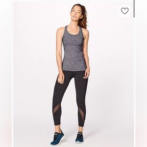 Lululemon Cool Racerback Tank Top Size 10 in Heathered Black